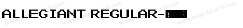 ALLEGIANT REGULAR字体转换